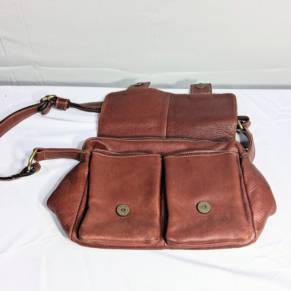Avorio Vera Pelle Italian Fine Buttery Leather Magnetic Snap Shoulder/Sling Bag - Picture 5 of 12